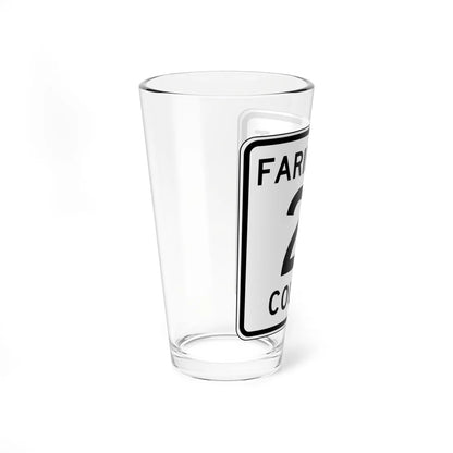 Faribault County Route 21 MN (Minnesota) (Road Sign) Pint Glass 16oz - Go Mug Yourself