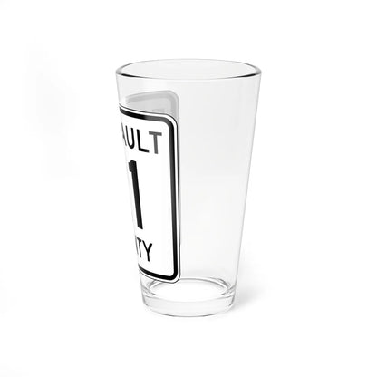 Faribault County Route 21 MN (Minnesota) (Road Sign) Pint Glass 16oz - Go Mug Yourself