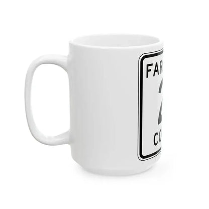 Faribault County Route 21 MN (Minnesota) (Road Sign) White Coffee Mug - Go Mug Yourself