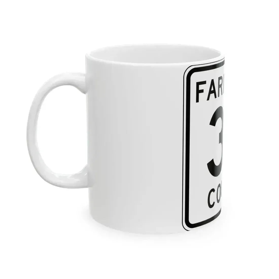 Faribault County Route 32 MN (Minnesota) (Road Sign) White Coffee Mug - Go Mug Yourself