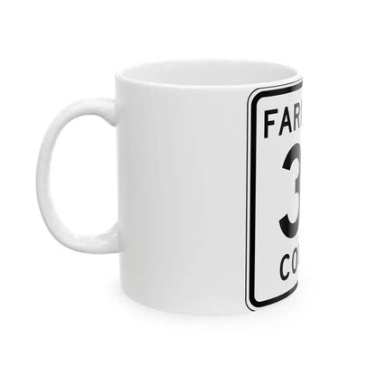 Faribault County Route 32 MN (Minnesota) (Road Sign) White Coffee Mug - Go Mug Yourself