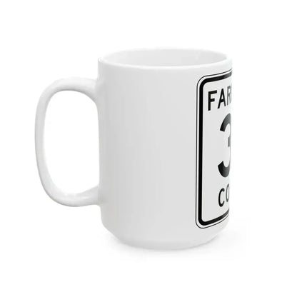 Faribault County Route 32 MN (Minnesota) (Road Sign) White Coffee Mug - Go Mug Yourself