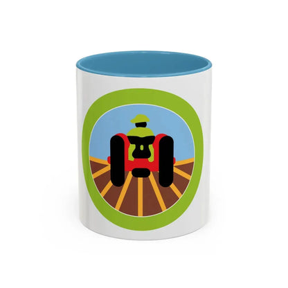 Farm Mechanics (Boy Scout Merit Badge) Accent Coffee Mug 11oz Light Blue - Go Mug Yourself