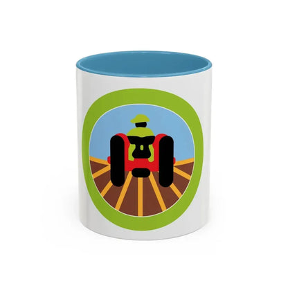 Farm Mechanics (Boy Scout Merit Badge) Accent Coffee Mug 11oz Light Blue - Go Mug Yourself
