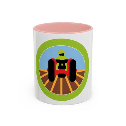 Farm Mechanics (Boy Scout Merit Badge) Accent Coffee Mug 11oz Pink - Go Mug Yourself