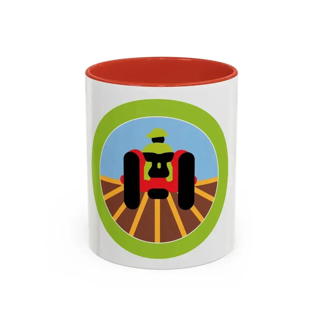 Farm Mechanics (Boy Scout Merit Badge) Accent Coffee Mug 11oz Red - Go Mug Yourself