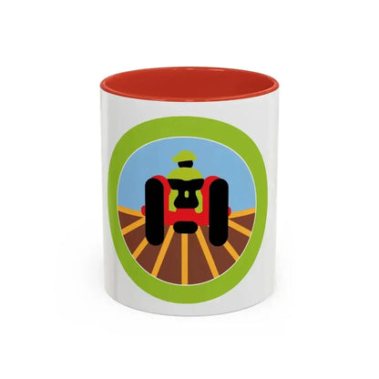 Farm Mechanics (Boy Scout Merit Badge) Accent Coffee Mug 11oz Red - Go Mug Yourself