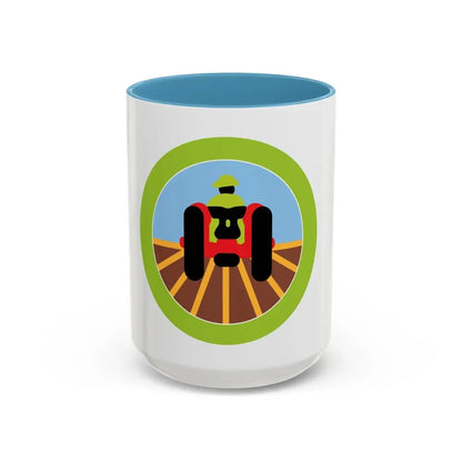 Farm Mechanics (Boy Scout Merit Badge) Accent Coffee Mug 15oz Light Blue - Go Mug Yourself