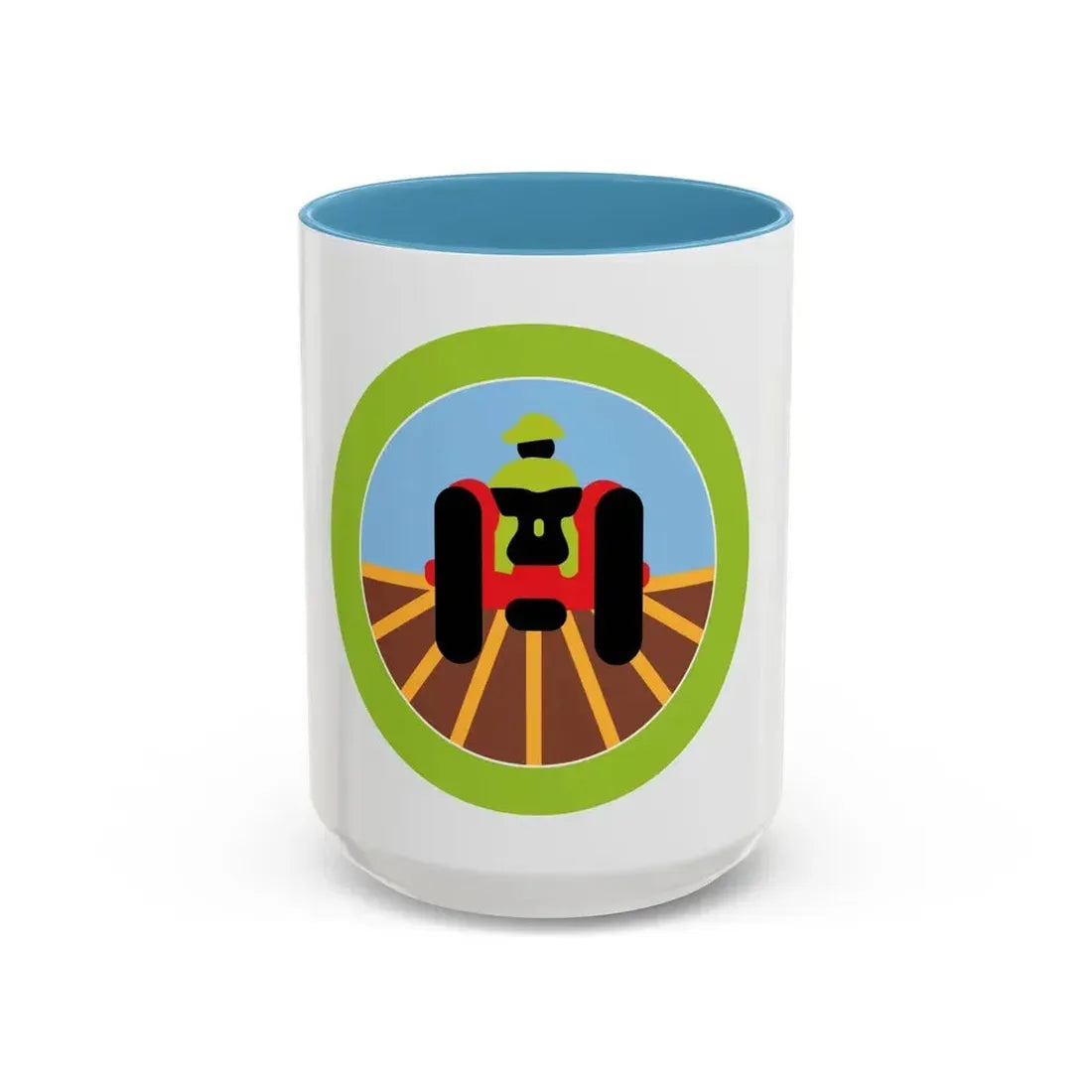 Farm Mechanics (Boy Scout Merit Badge) Accent Coffee Mug 15oz Light Blue - Go Mug Yourself