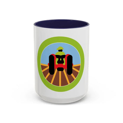 Farm Mechanics (Boy Scout Merit Badge) Accent Coffee Mug 15oz Navy - Go Mug Yourself