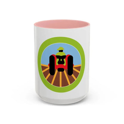 Farm Mechanics (Boy Scout Merit Badge) Accent Coffee Mug 15oz Pink - Go Mug Yourself