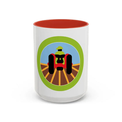 Farm Mechanics (Boy Scout Merit Badge) Accent Coffee Mug 15oz Red - Go Mug Yourself