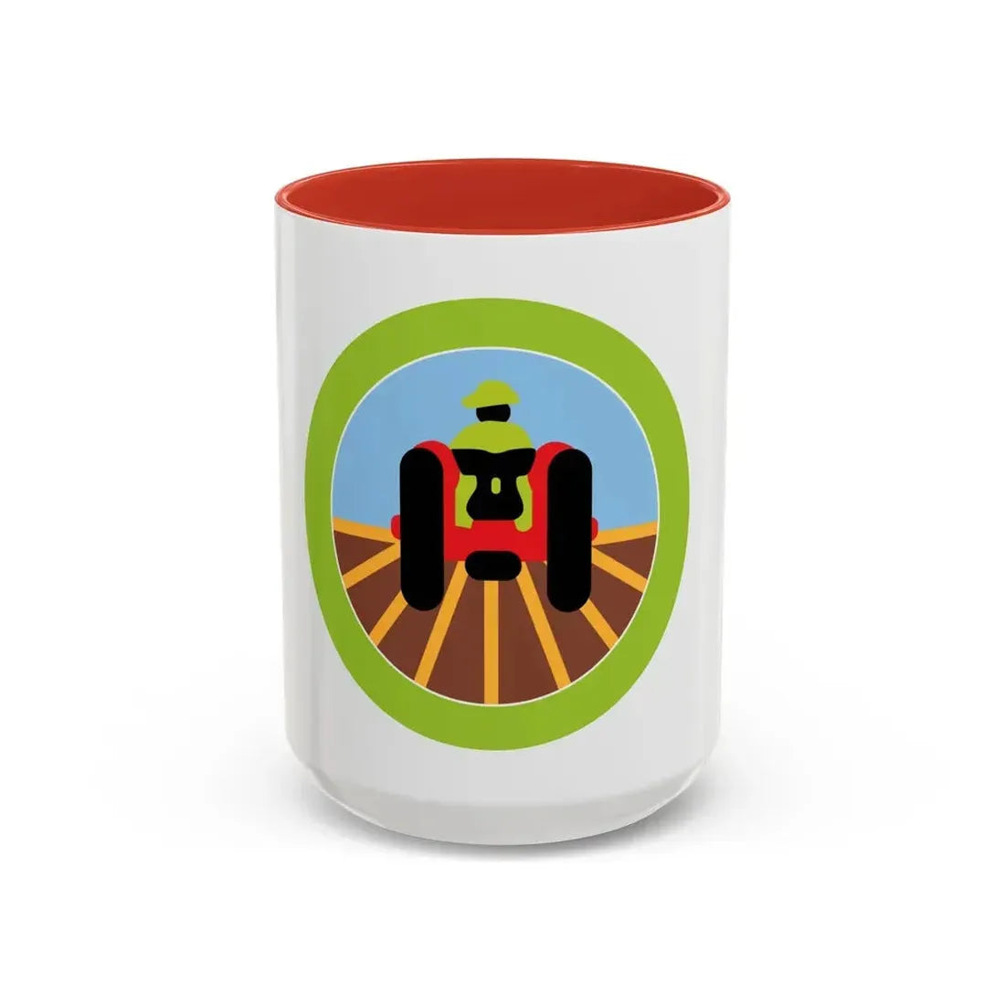 Farm Mechanics (Boy Scout Merit Badge) Accent Coffee Mug 15oz Red - Go Mug Yourself