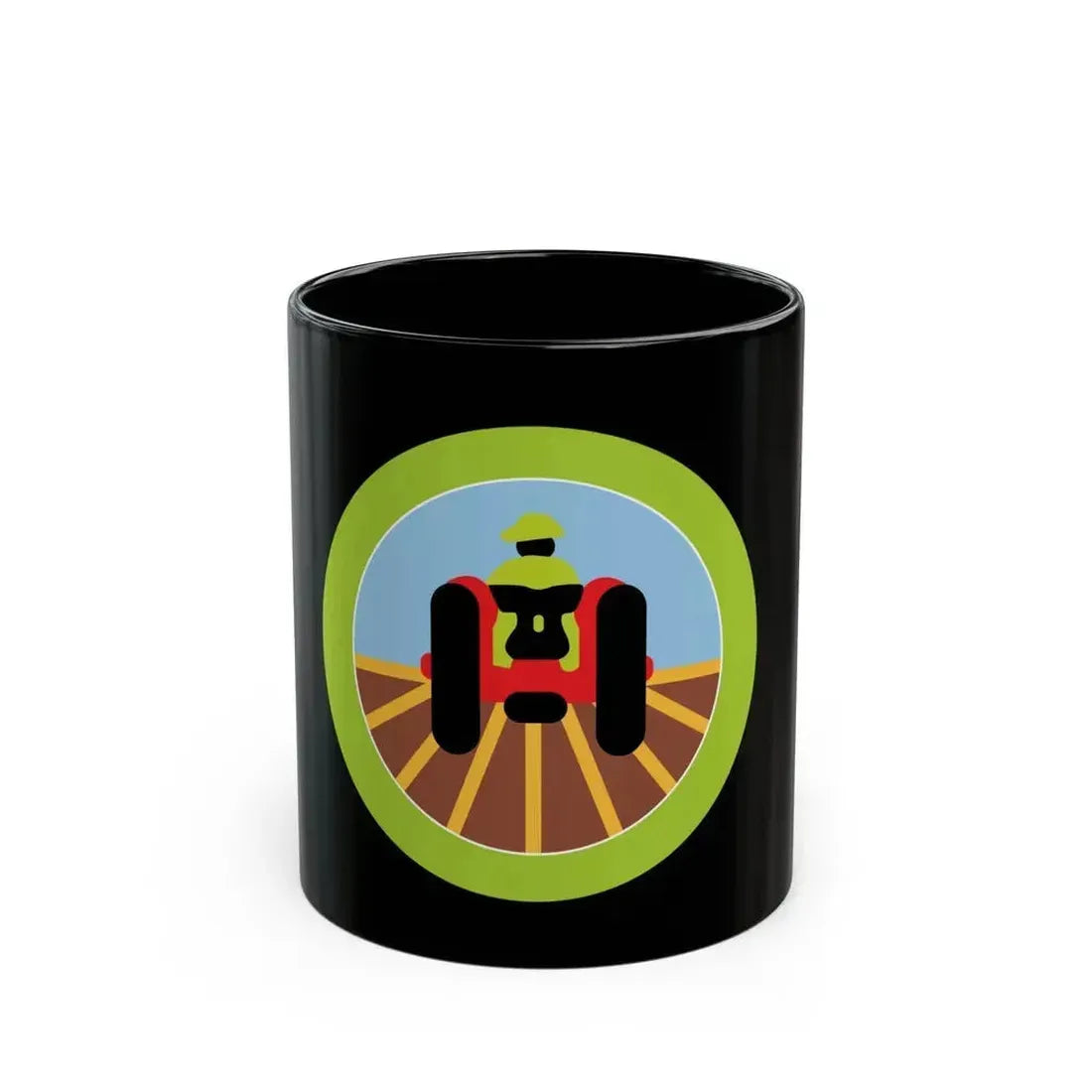 Farm Mechanics (Boy Scout Merit Badge) Black Coffee Mug 11oz - Go Mug Yourself