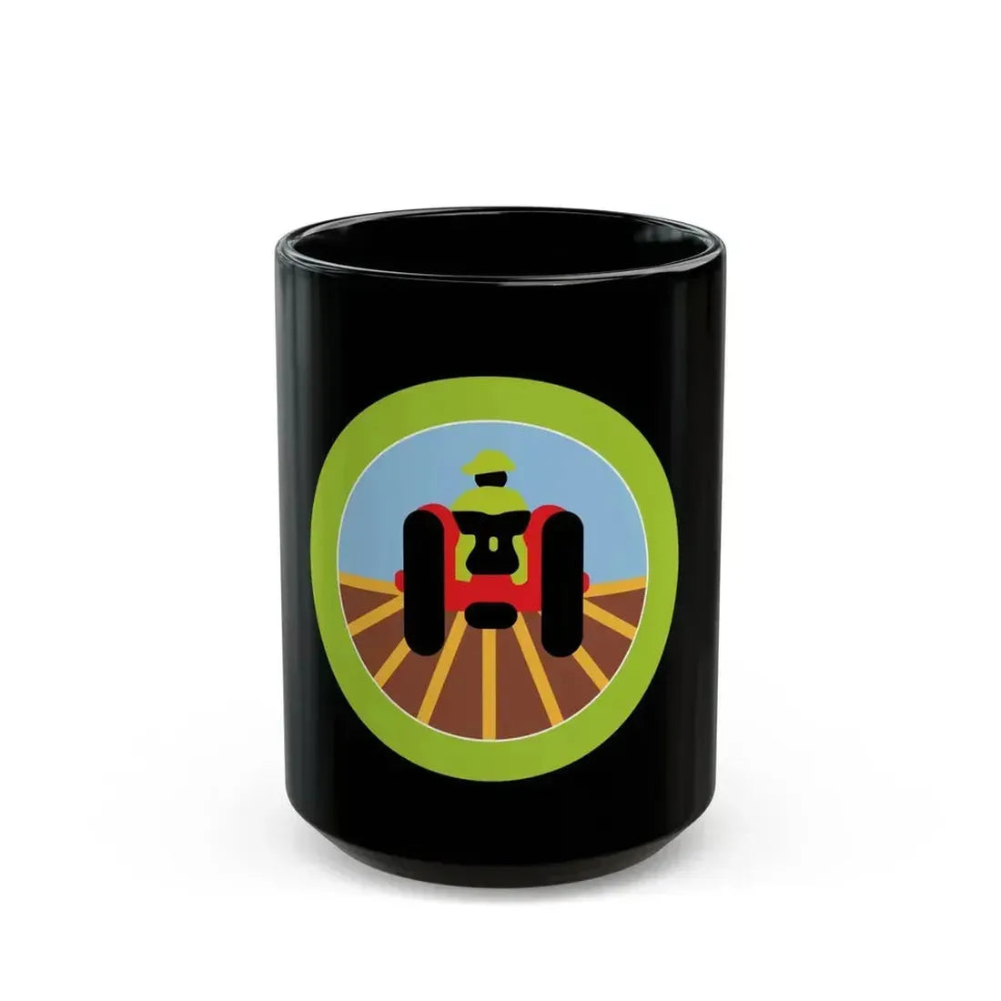 Farm Mechanics (Boy Scout Merit Badge) Black Coffee Mug 15oz - Go Mug Yourself