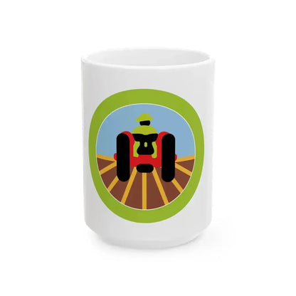 Farm Mechanics (Boy Scout Merit Badge) White Coffee Mug 15oz - Go Mug Yourself