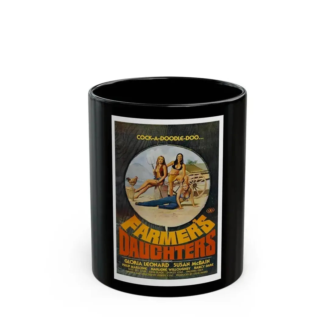 FARMER'S DAUGHTERS 1976 Movie Poster - Black Coffee Mug 11oz - Go Mug Yourself