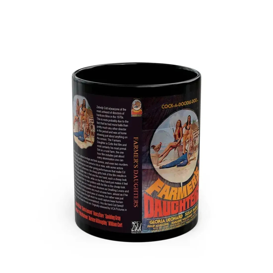 FARMERS DAUGHTERS (VHS COVER) - Black Coffee Mug 11oz - Go Mug Yourself