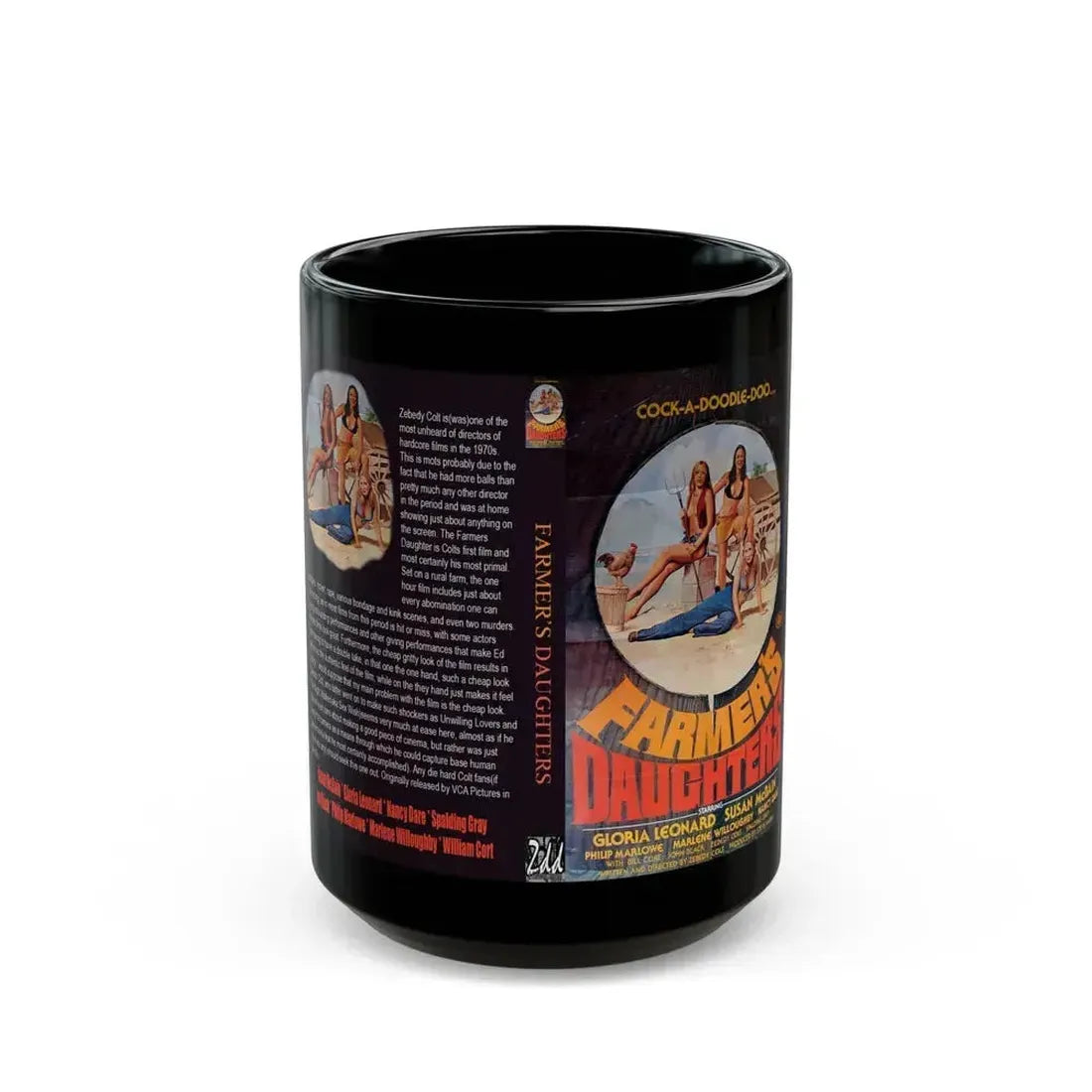 FARMERS DAUGHTERS (VHS COVER) - Black Coffee Mug 15oz - Go Mug Yourself