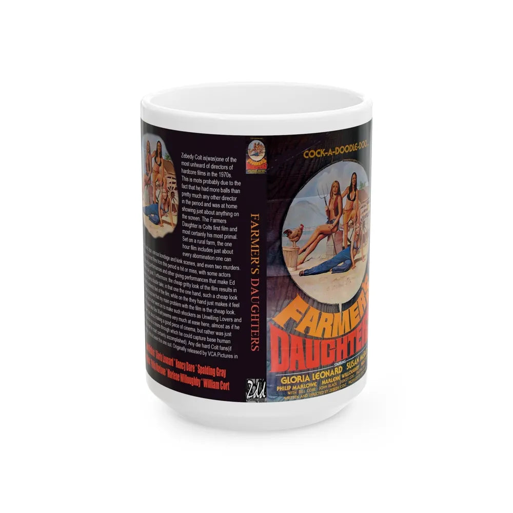 FARMERS DAUGHTERS (VHS COVER) - White Coffee Mug-15oz-Go Mug Yourself