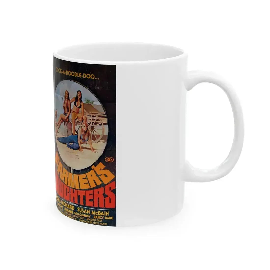 FARMERS DAUGHTERS (VHS COVER) - White Coffee Mug - Go Mug Yourself
