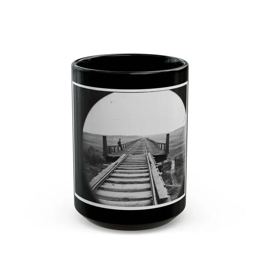 Farmville, Va., Vicinity. High Bridge Of The South Side Railroad Across The Appomattox (U.S. Civil War) Black Coffee Mug 15oz - Go Mug Yourself