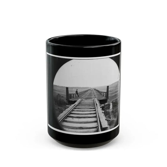 Farmville, Va., Vicinity. High Bridge Of The South Side Railroad Across The Appomattox (U.S. Civil War) Black Coffee Mug 15oz - Go Mug Yourself