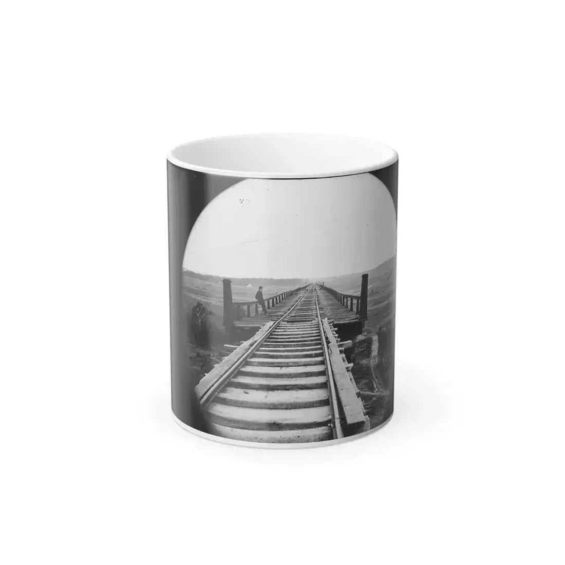 Farmville, Va., Vicinity. High Bridge of the South Side Railroad Across the Appomattox (U.S. Civil War) Color Changing Coffee Mug 11oz - Go Mug Yourself