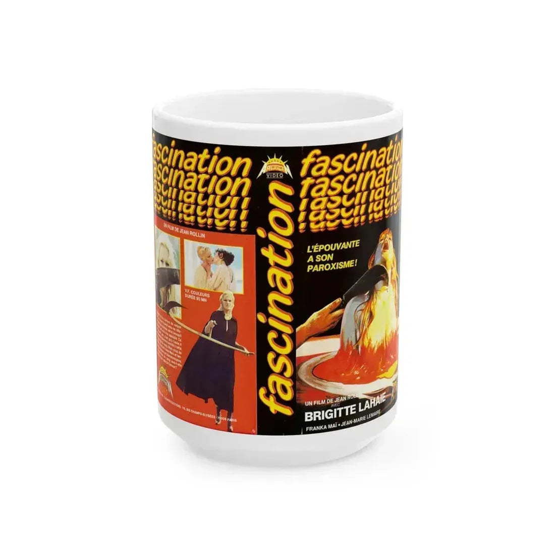 FASCINATION (VHS COVER) - White Coffee Mug 15oz - Go Mug Yourself