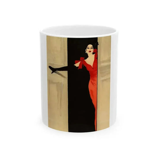 Fashion illustration (1)_1 - White Coffee Mug 11oz - Go Mug Yourself