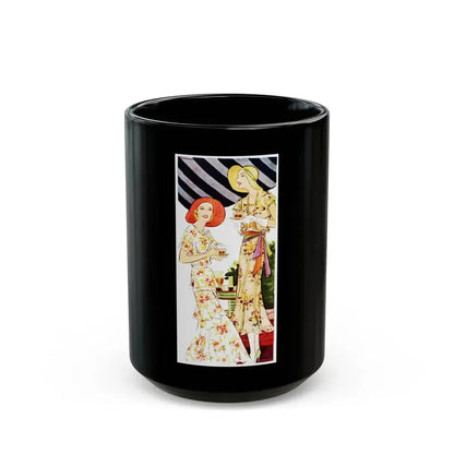 Fashion Illustration (1) - Black Coffee Mug 15oz - Go Mug Yourself