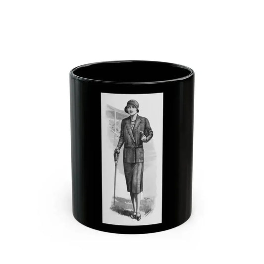 Fashion Illustration, 1930 - Black Coffee Mug 11oz - Go Mug Yourself