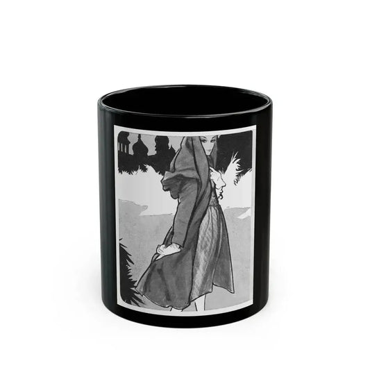 Fashion Illustration, 1958 - Black Coffee Mug 11oz - Go Mug Yourself
