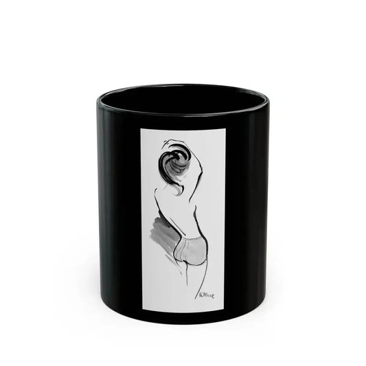Fashion illustration, 1964 - Black Coffee Mug 11oz - Go Mug Yourself