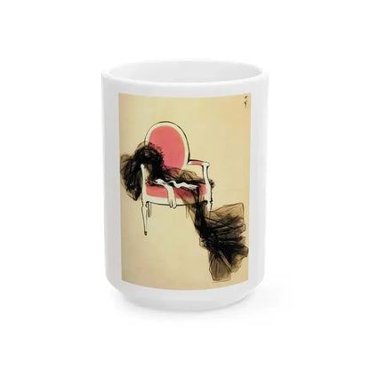 Fashion illustration (2)_1 - White Coffee Mug 15oz - Go Mug Yourself