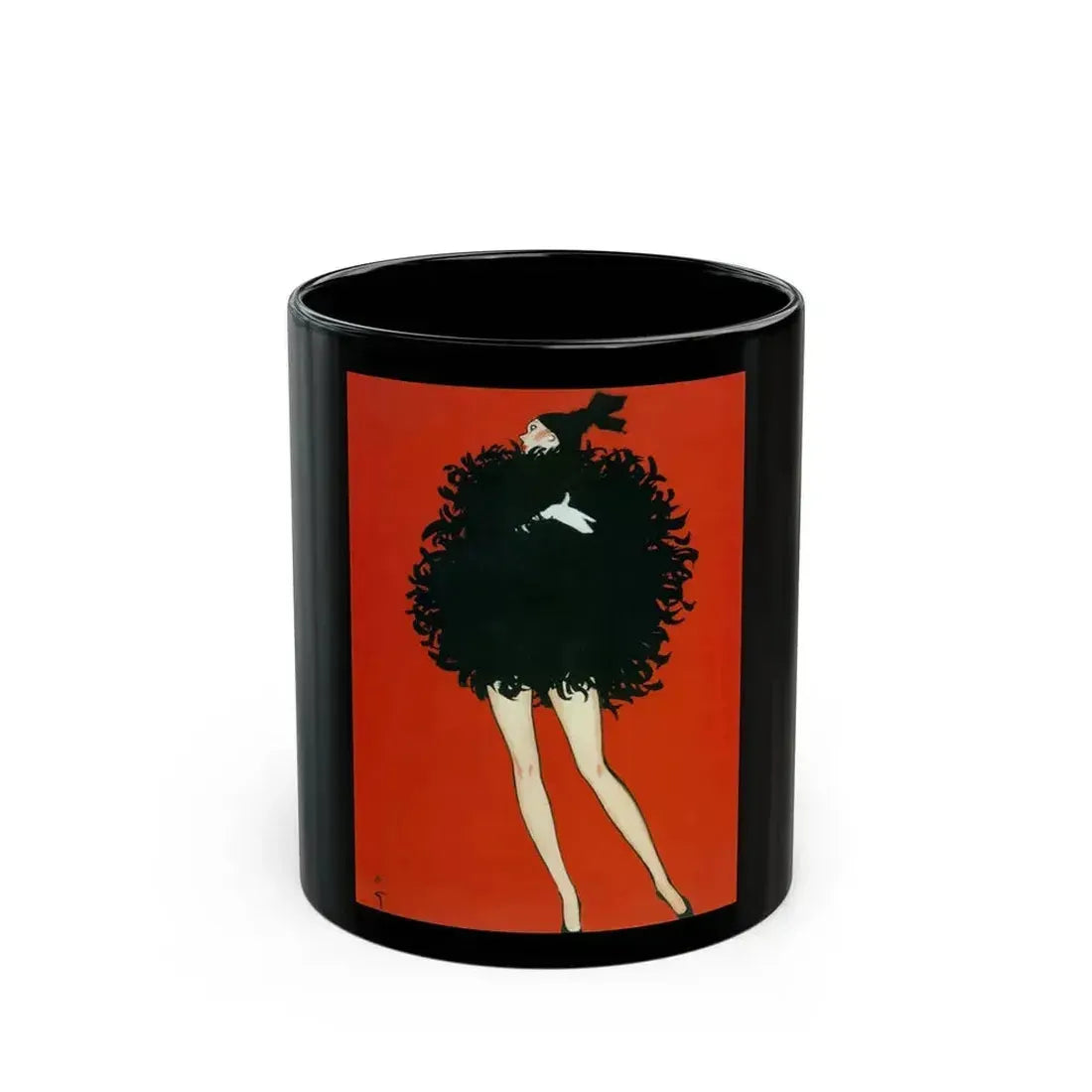Fashion illustration (3) - Black Coffee Mug 11oz - Go Mug Yourself