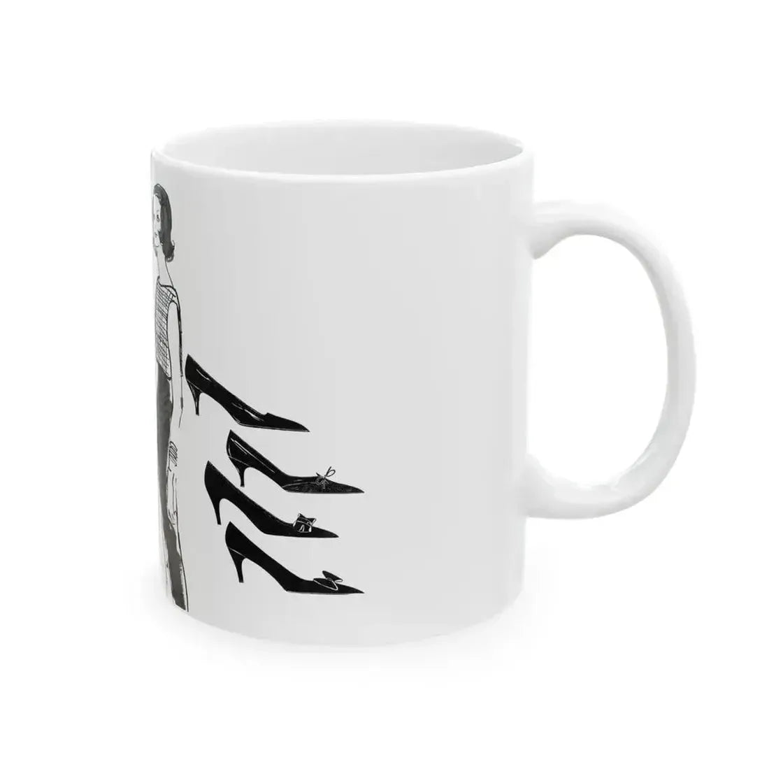 Fashion Illustration by Erica Perl, 1957 (1) - White Coffee Mug - Go Mug Yourself