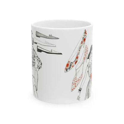 Fashion Illustration by Erica Perl, 1957 (2) - White Coffee Mug 11oz - Go Mug Yourself