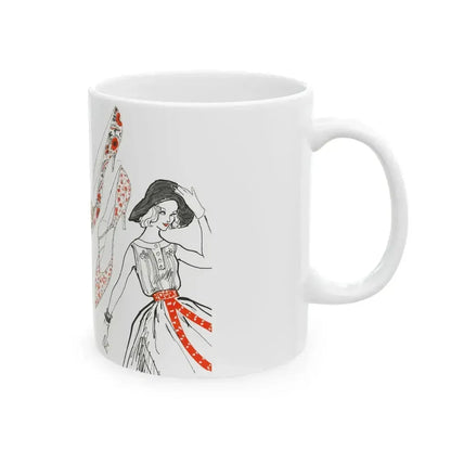 Fashion Illustration by Erica Perl, 1957 (2) - White Coffee Mug - Go Mug Yourself