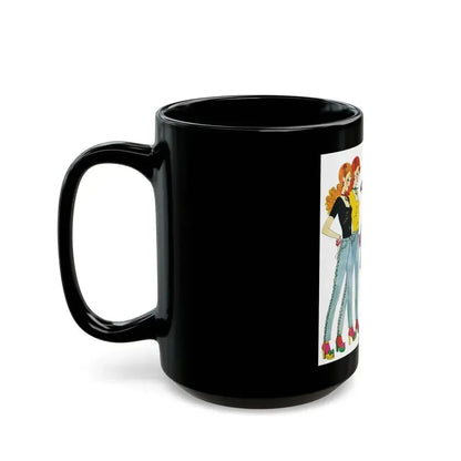 Fashion illustration, Destiny magazine, 1973 - Black Coffee Mug - Go Mug Yourself