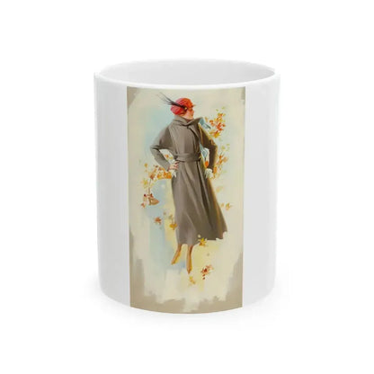 Fashion Illustration, Fall, 1918 - White Coffee Mug 11oz - Go Mug Yourself