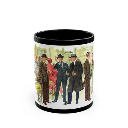 Fashion illustration from Esquire, 1954 - Black Coffee Mug 11oz - Go Mug Yourself