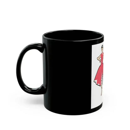 Fashion Illustration from Woman's Own magazine, 1955 (1) - Black Coffee Mug - Go Mug Yourself