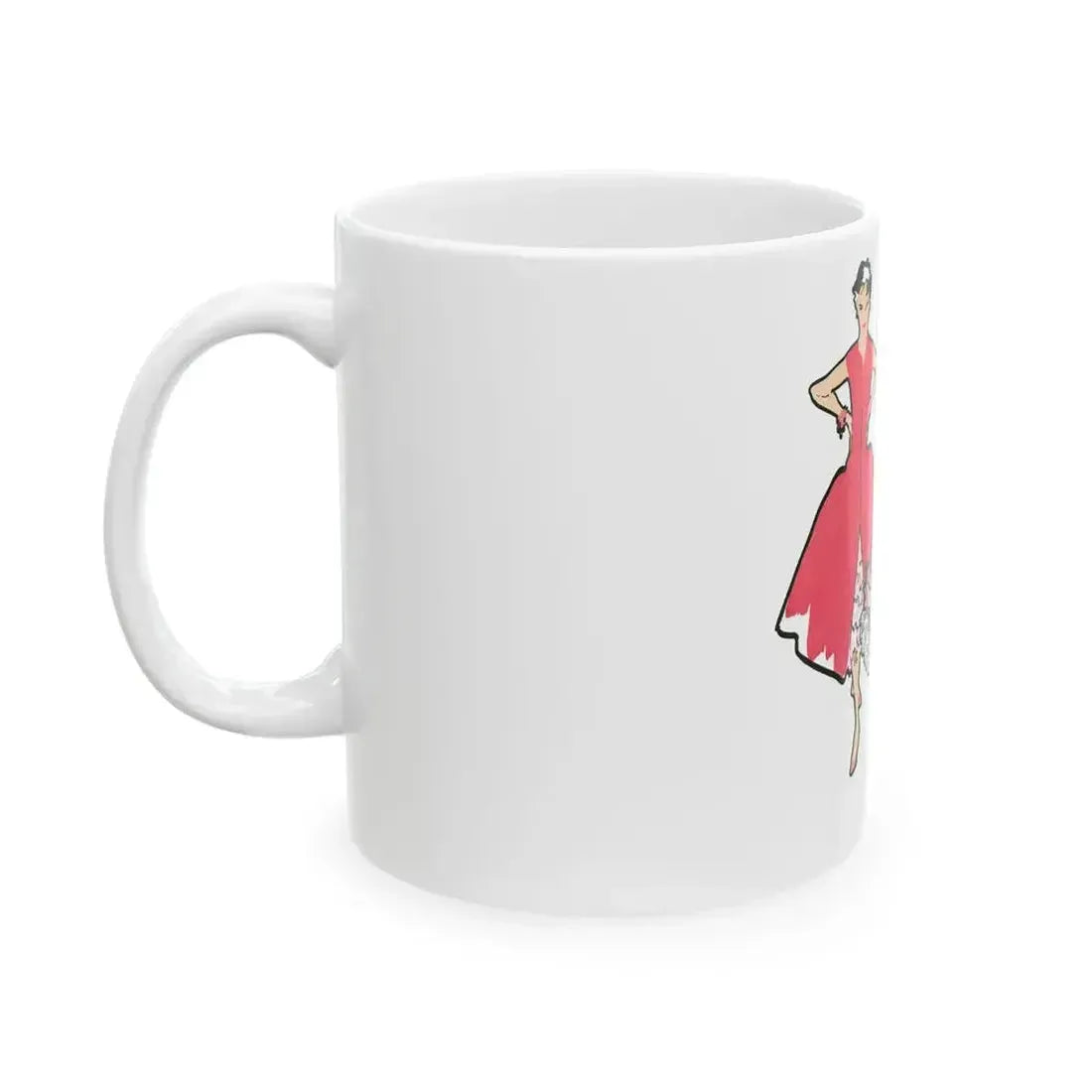 Fashion Illustration from Woman's Own magazine, 1955 (1) - White Coffee Mug - Go Mug Yourself