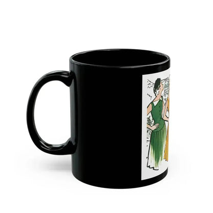 Fashion Illustration from Woman's Own magazine, 1955 (3) - Black Coffee Mug - Go Mug Yourself