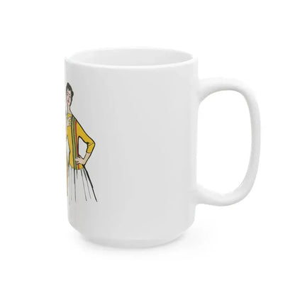 Fashion Illustration from Woman's Own magazine, 1955 (3) - White Coffee Mug - Go Mug Yourself