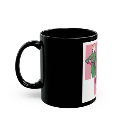 Fashion Illustration from Woman's Own magazine, 1957 - Black Coffee Mug - Go Mug Yourself
