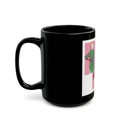 Fashion Illustration from Woman's Own magazine, 1957 - Black Coffee Mug - Go Mug Yourself