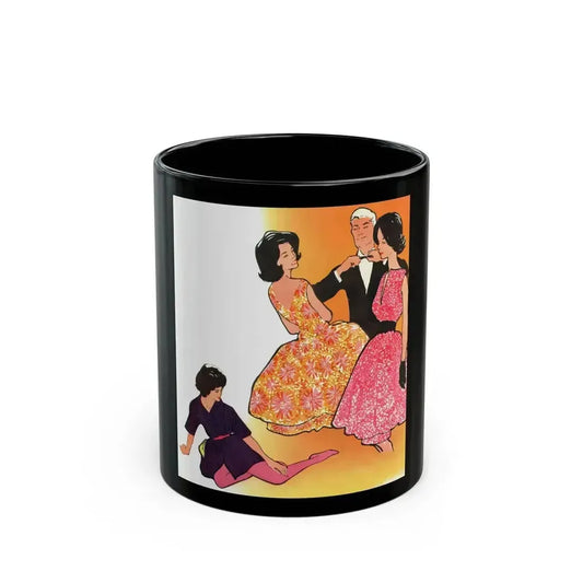 Fashion Illustration from Woman's Own magazine, 1959 (1) - Black Coffee Mug 11oz - Go Mug Yourself