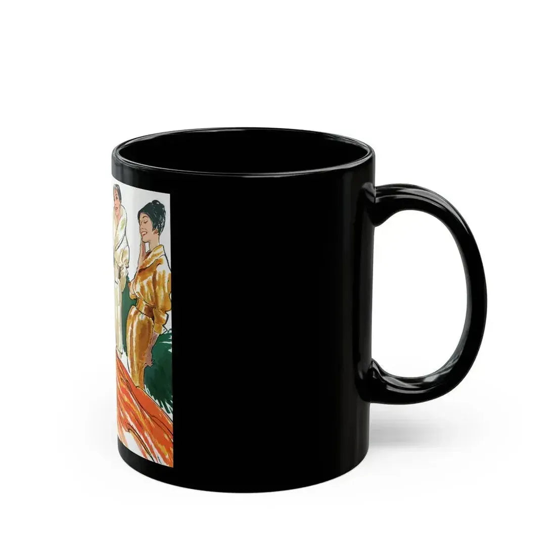 Fashion Illustration from Woman's Own magazine, 1959 (2) - Black Coffee Mug - Go Mug Yourself